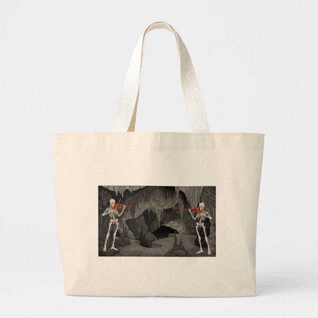 Grand Tote Bag squelette violon (Devant)