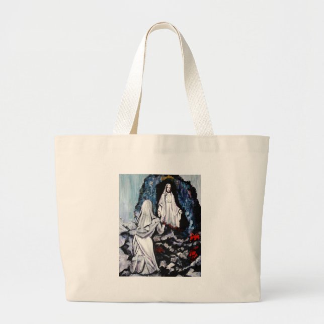 Grand Tote Bag St Bernadette à la grotte (Devant)