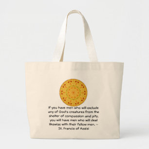Grand Tote Bag St Francis de citation de droits des animaux