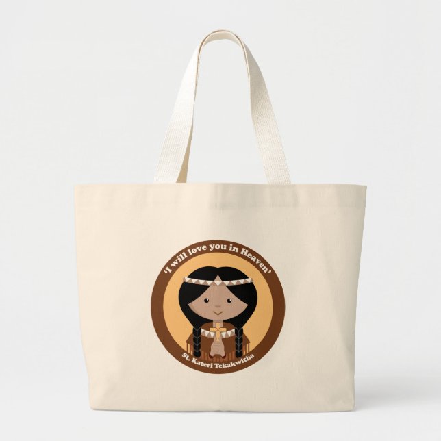 Grand Tote Bag St Kateri Tekakwitha (Devant)