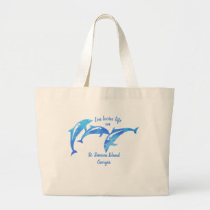 Grand Tote Bag St. Simons Island GA Jouets dauphins