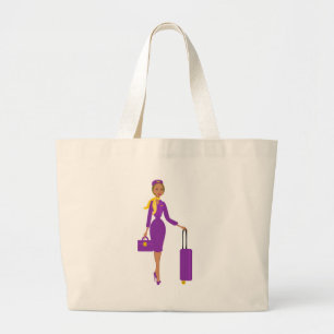 Grand Tote Bag Steward (hôtesse de l'air) fabuleux