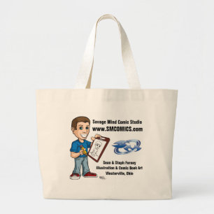Grand Tote Bag Studio comique d'esprit sauvage
