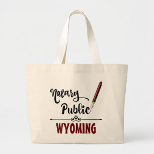 Grand Tote Bag Stylo d'encre publique du Wyoming