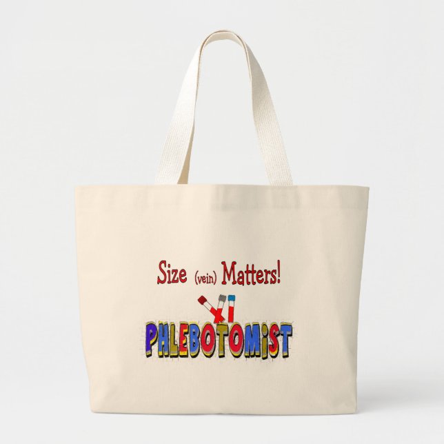 Grand Tote Bag Sujets de taille de Phlebotomist (veine) (Devant)
