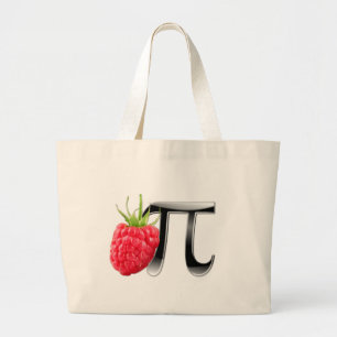 Grand Tote Bag Symbole de framboise et de pi
