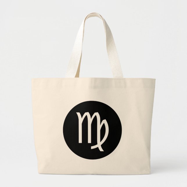 Grand Tote Bag Symbole de la Virgo (Devant)