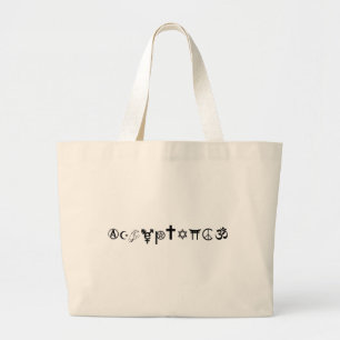 Grand Tote Bag Symboles d'acceptation