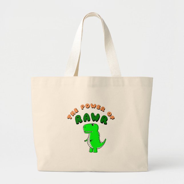 Grand Tote Bag T-Rex La Puissance De La Révolution (Devant)
