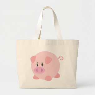 Grand Tote Bag T-shirt mignon de porc, chemises, cadeaux de porc,