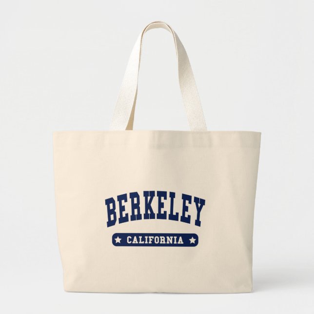 Grand Tote Bag T-shirts Berkeley California College Style (Devant)
