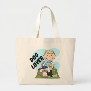 Grand Tote Bag T-shirts et cadeaux Amoureux de les chiens Blond B