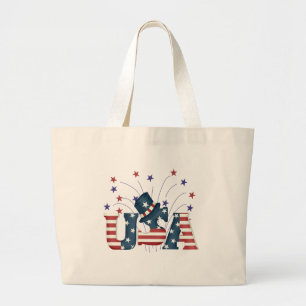 Grand Tote Bag T-shirts et cadeaux de bannière étoilée des