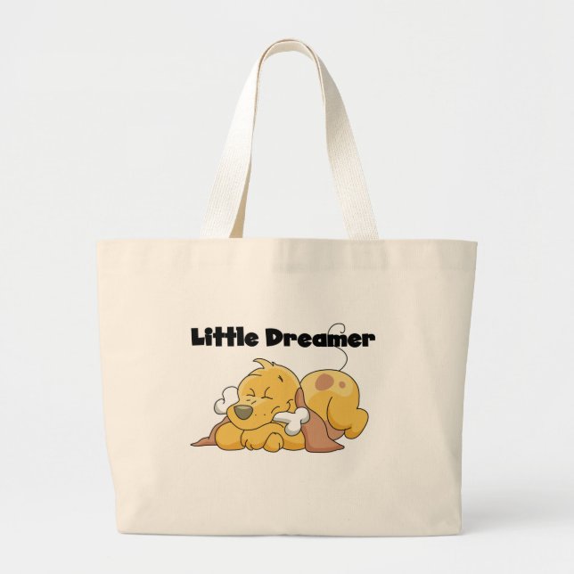 Grand Tote Bag T-shirts et cadeaux de chien Little Dreamer (Devant)