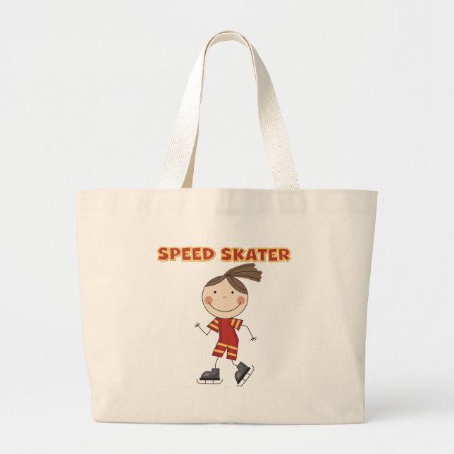 Grand Tote Bag T-shirts et cadeaux de patineur de vitesse de (Devant)