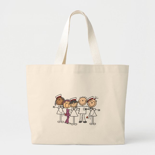 Grand Tote Bag T-shirts et cadeaux de semaine d'infirmières (Devant)
