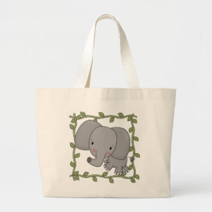 Grand Tote Bag T-shirts et cadeaux d'éléphant de bébé