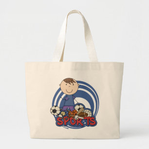Grand Tote Bag T-shirts et cadeaux du football de garçon de