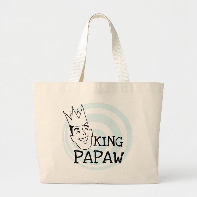 Grand Tote Bag T-shirts et cadeaux King Papaw (Devant)