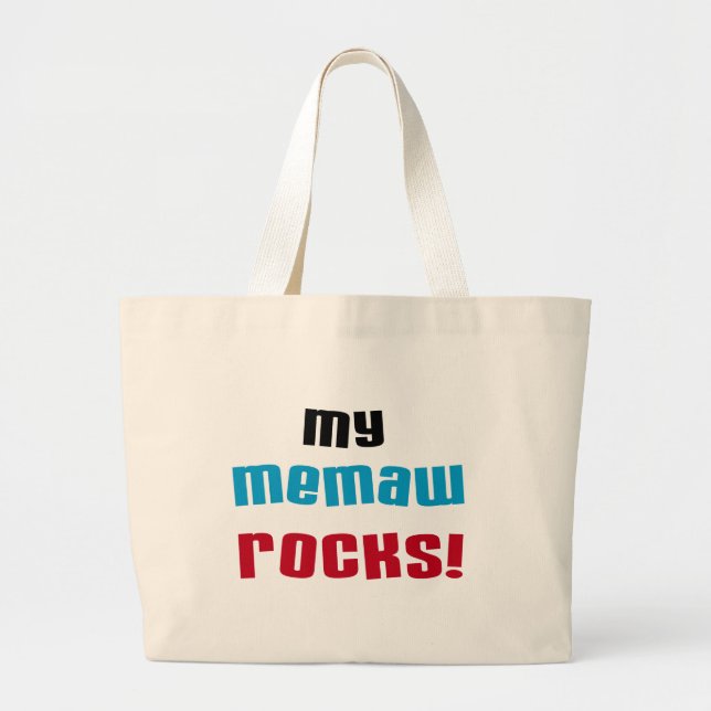 Grand Tote Bag T-shirts et cadeaux My Memaw Rocks (Devant)