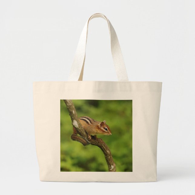 Grand Tote Bag Tamia de bébé dans un arbre (Devant)