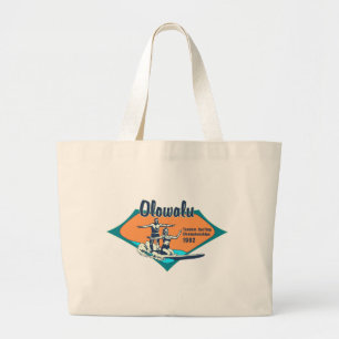 Grand Tote Bag Tandem Surfing Hawaiian Beach Bags & Totes