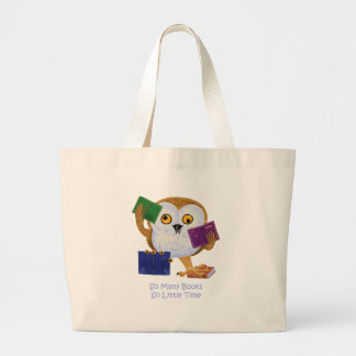 Grand Tote Bag Tant de livres tellement peu d'heure