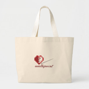 Grand Tote Bag Tapisserie à l'aiguille