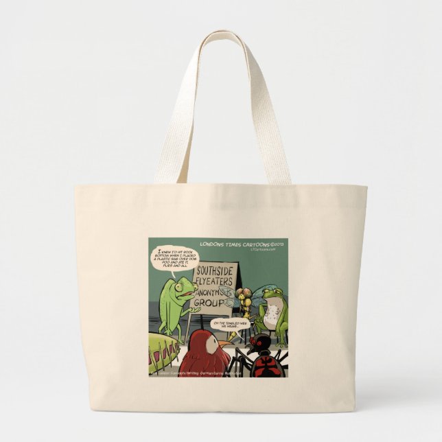 Grand Tote Bag Tatous anonymes 12 étapes drôles (Devant)