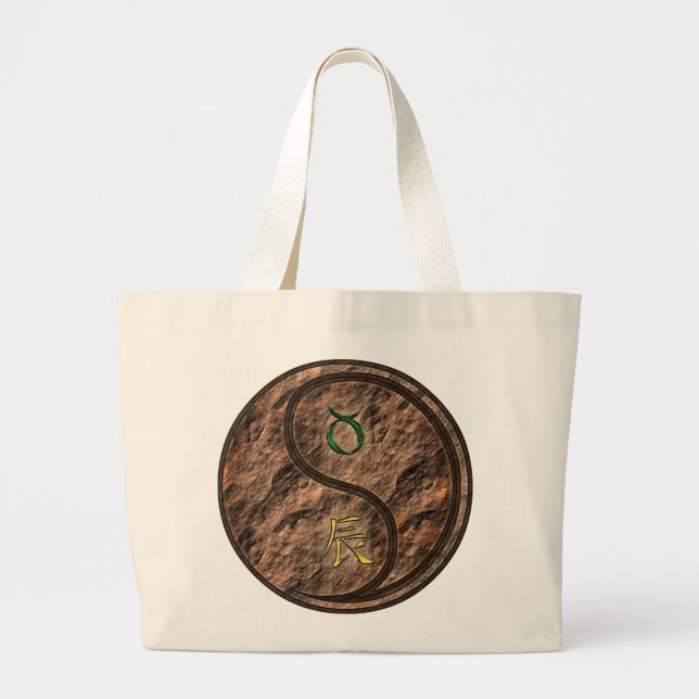 Grand Tote Bag Taurus & Dragon Terre (Devant)