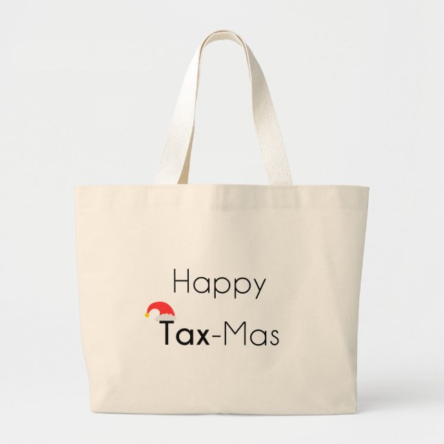 Grand Tote Bag TaxMas joyeux (Devant)