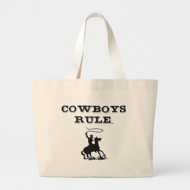 Grand Tote Bag TEE Cowboys Rule (Devant)