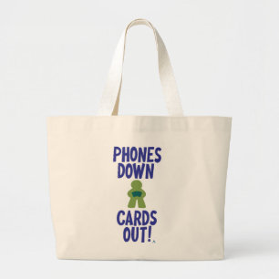 Grand Tote Bag Téléphones éteints Cartes en main Vie de jeu
