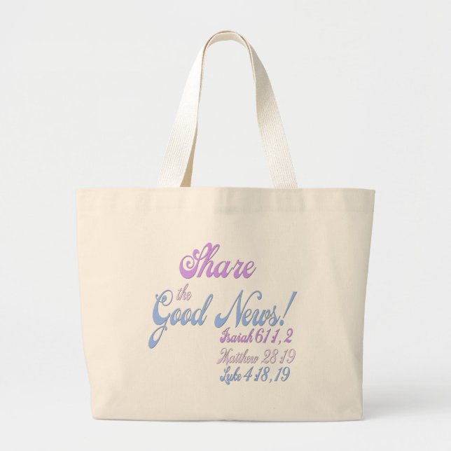 Grand Tote Bag Témoin de Jéhovah Bonne nouvelle (Devant)