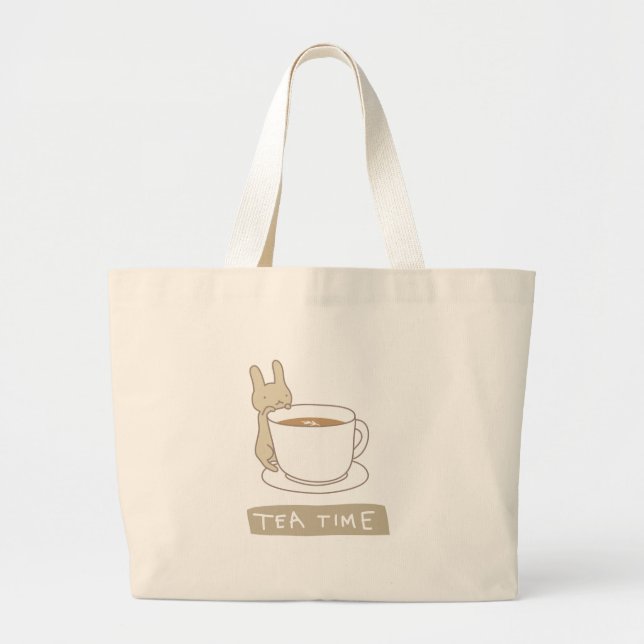 Grand Tote Bag Temps de thé (Devant)