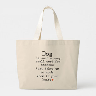 Grand Tote Bag Tend Bull Terrier Anglais envoie son amour
