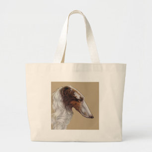 Grand Tote Bag Tête de cru de barzoï