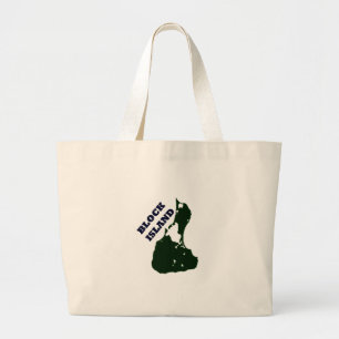 Grand Tote Bag Texte de diagonale d'Île de Block