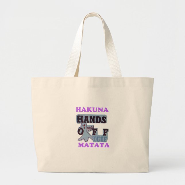Grand Tote Bag TGIF Hakuna Matata mains off Boo Drôle Visage (Devant)