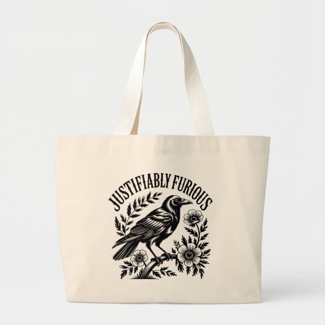 Grand Tote Bag The Furious Crow (Devant)