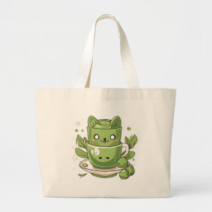 Grand Tote Bag thé vert matcha