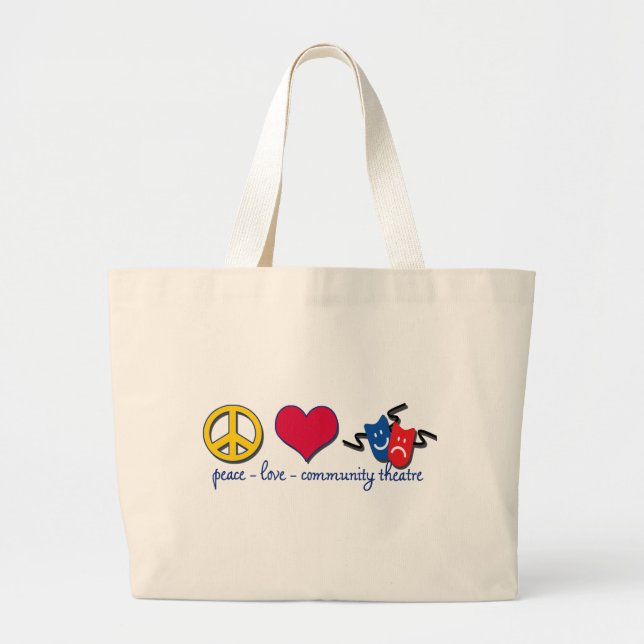 Grand Tote Bag Théâtre de la Communauté d'amour de paix (Devant)