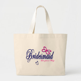 Grand Tote Bag Thème Bridesmaid/Papillon