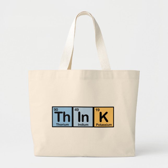 Grand Tote Bag Think a fait des éléments (Devant)
