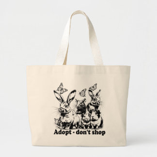 Grand Tote Bag Tierschutz - Adopt don't shop
