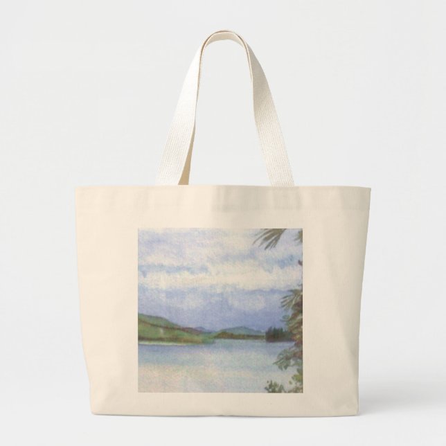 Grand Tote Bag Toile Fourre-tout d'île d'Eagle (Devant)