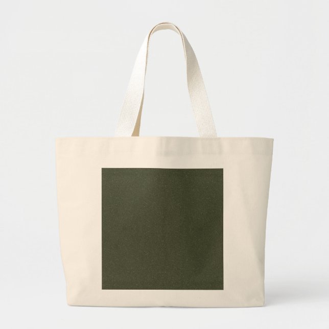 Grand Tote Bag Toile verte en mousse foncée Fourre-tout - Personn (Devant)