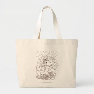 Grand Tote Bag Tom et contour de Jerry
