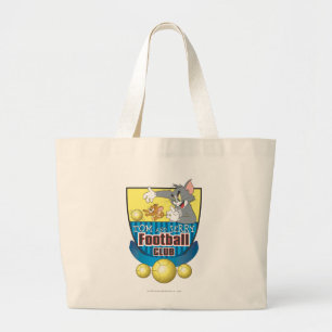 Grand Tote Bag Tom et le football de Jerry (le football) 5