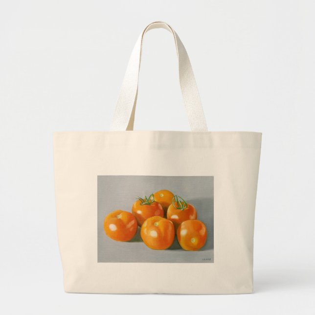 Grand Tote Bag Tomates mûries à la vigne (Devant)